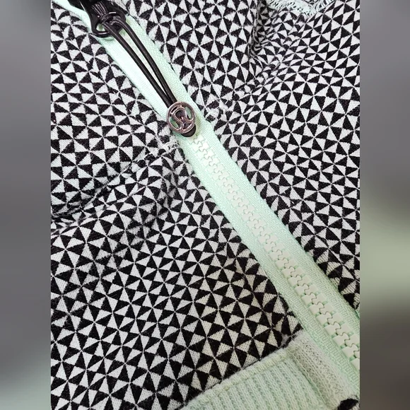 Lululemon Scuba Double Diamond Hooded Lined Zip-Up teal Hoodie Jacket - Picture 10 of 10